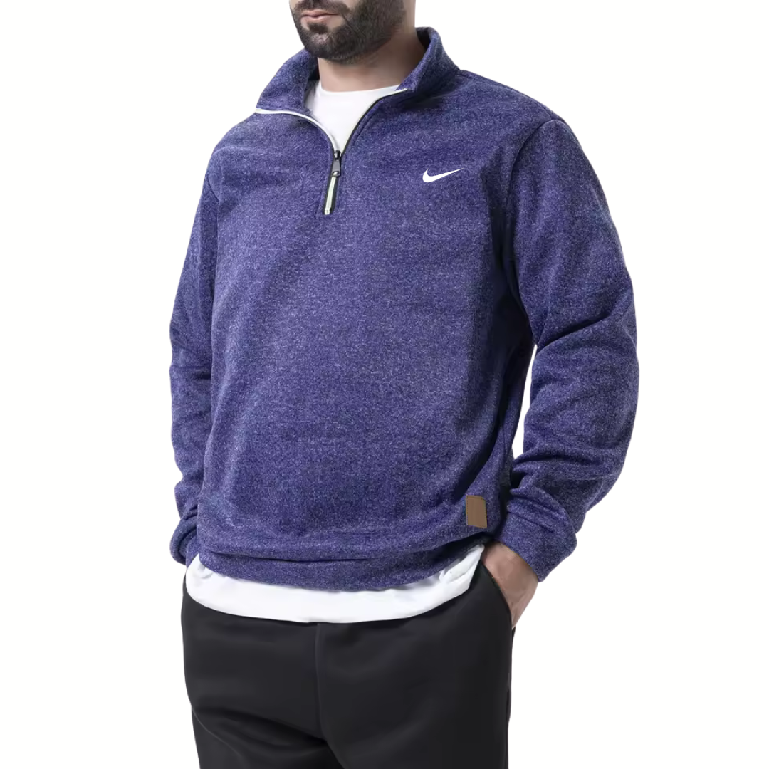 NK™ Men's Stand Collar Half-Zip Swaeter