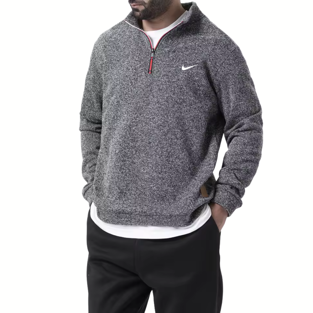 NK™ Men's Stand Collar Half-Zip Swaeter