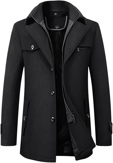 Men’s winter wool blend peacoat