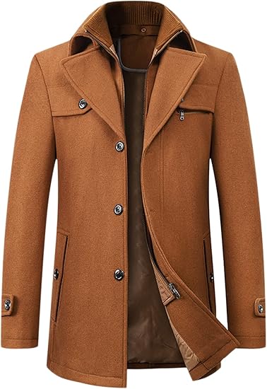Men’s winter wool blend peacoat