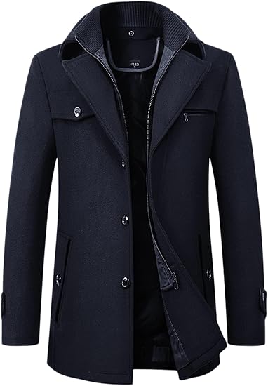 Men’s winter wool blend peacoat