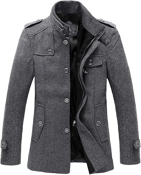 Men’s winter wool blend peacoat