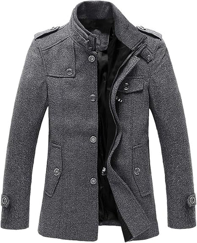 Men’s winter wool blend peacoat