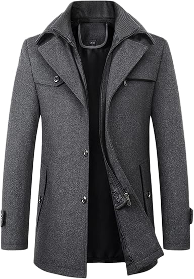 Men’s winter wool blend peacoat