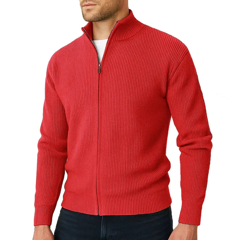 Bexley & Hunt™ | Luxe Full-Zip Ribbed Cardigan for Men