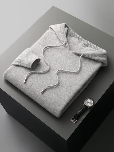 Kensington Row™ | Pure Cashmere Knit Hoodie for Men