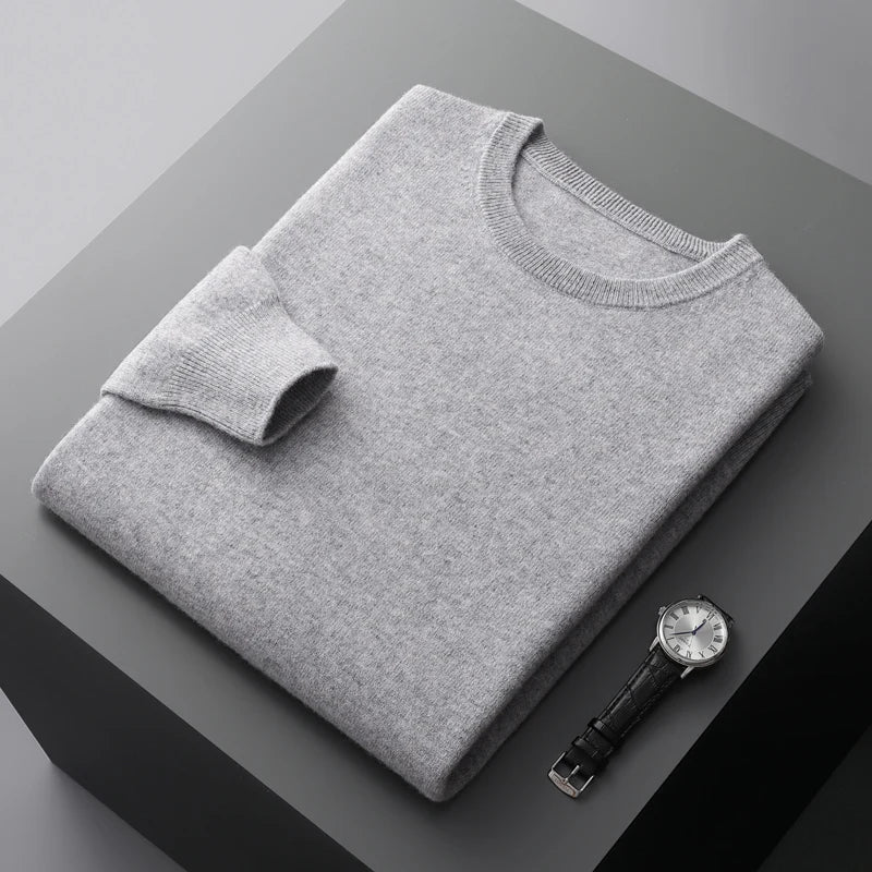 Kensley London™ | Luxe Merino Crew Neck Jumper for Men
