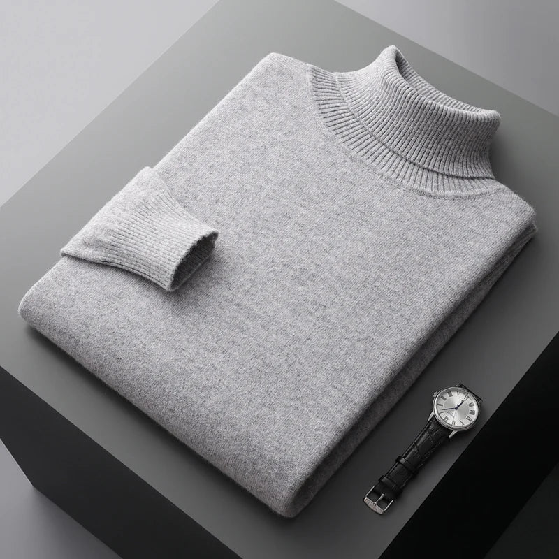 Halston & Hunt™ | Luxe Merino Turtleneck Jumper for Men