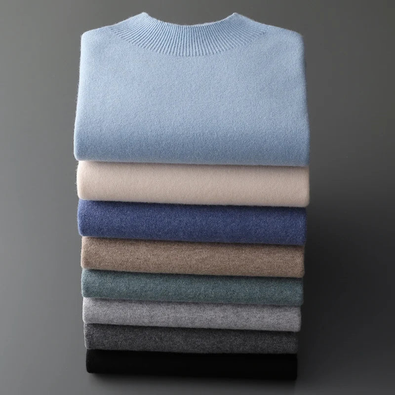 Rowallan™ | Pure Cashmere Mock Neck Jumper for Men