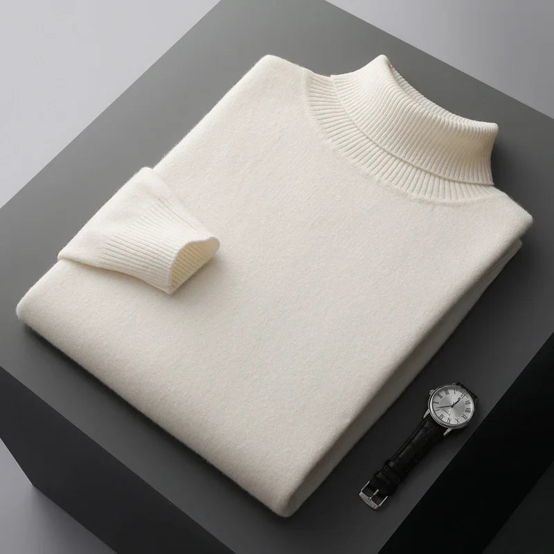 Halston & Hunt™ | Luxe Merino Turtleneck Jumper for Men