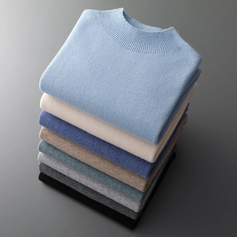 Rowallan™ | Pure Cashmere Mock Neck Jumper for Men