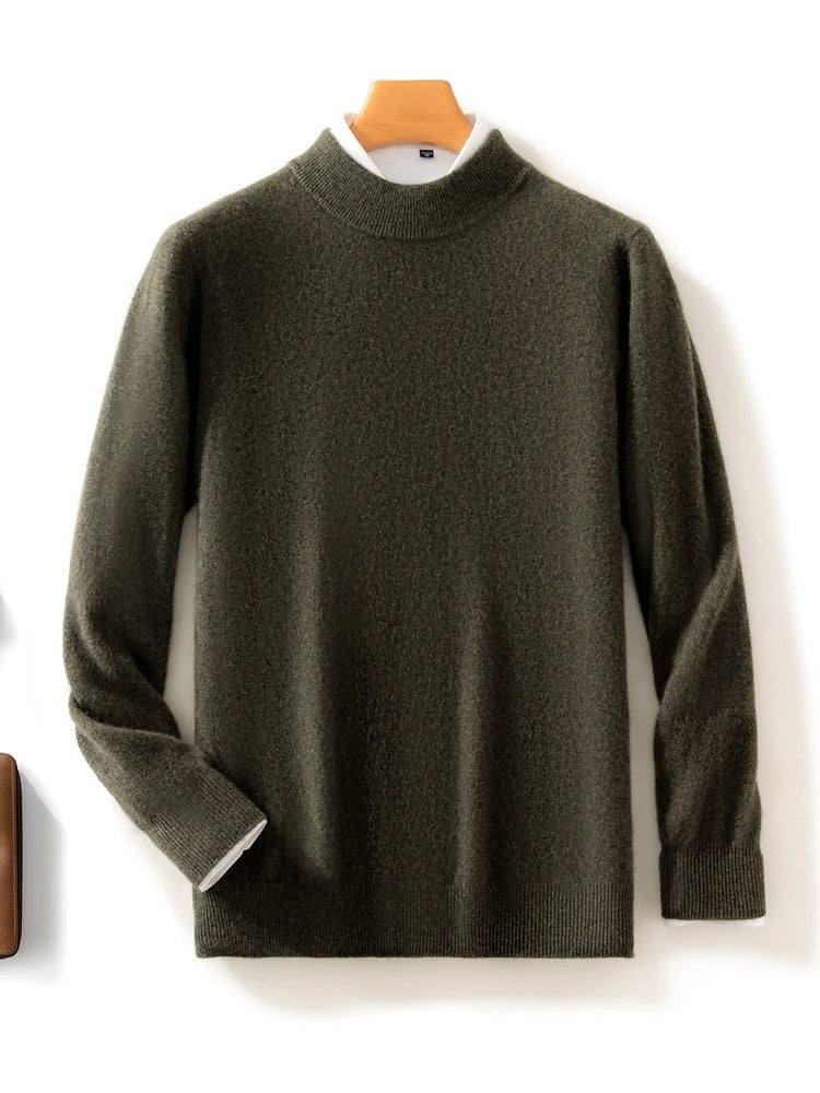 Ashbourne™ | Luxe Merino Mock Neck Jumper for Men