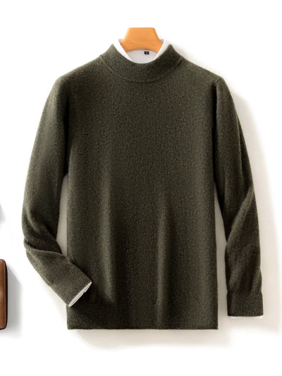 Ashbourne™ | Luxe Merino Mock Neck Jumper for Men