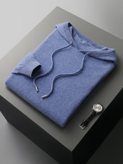 Kensington Row™ | Pure Cashmere Knit Hoodie for Men