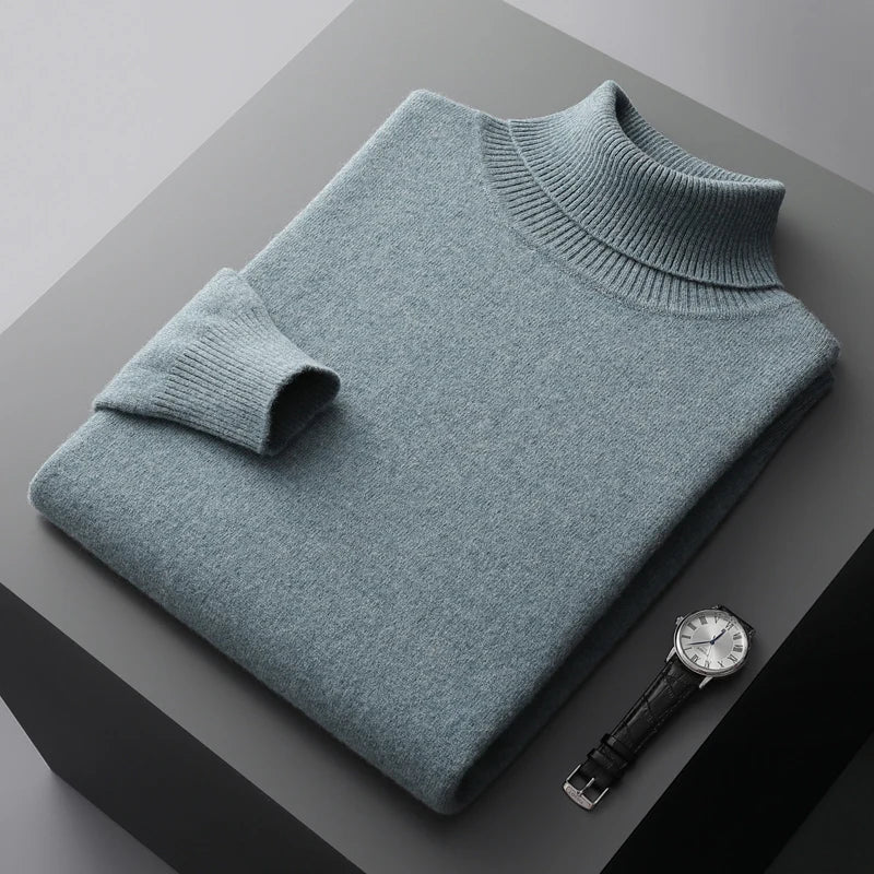 Halston & Hunt™ | Luxe Merino Turtleneck Jumper for Men