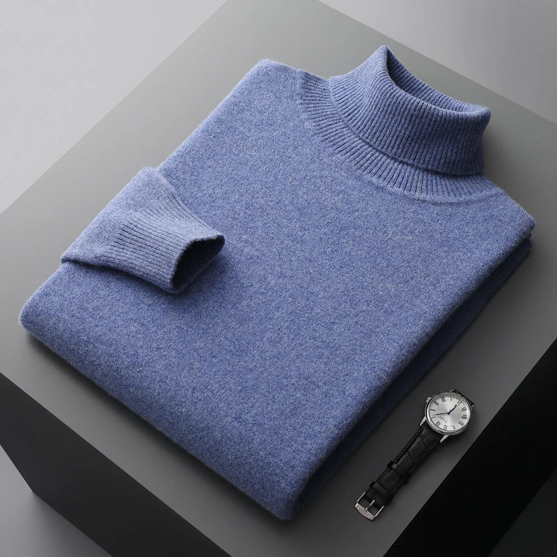 Halston & Hunt™ | Luxe Merino Turtleneck Jumper for Men