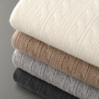 Cavendish™ | Luxe Merino Cable Knit Jumper for Men