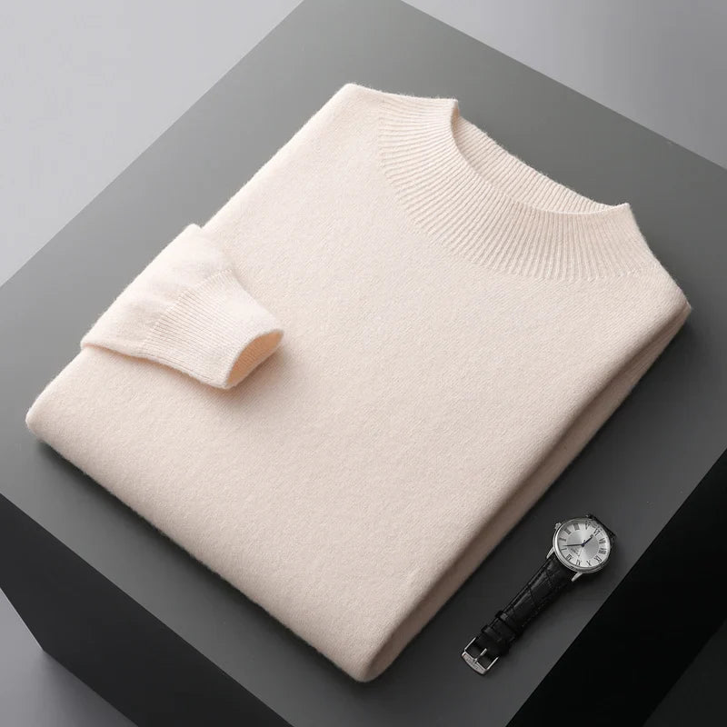 Rowallan™ | Pure Cashmere Mock Neck Jumper for Men