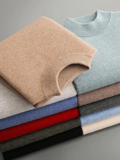 Ashbourne™ | Luxe Merino Mock Neck Jumper for Men