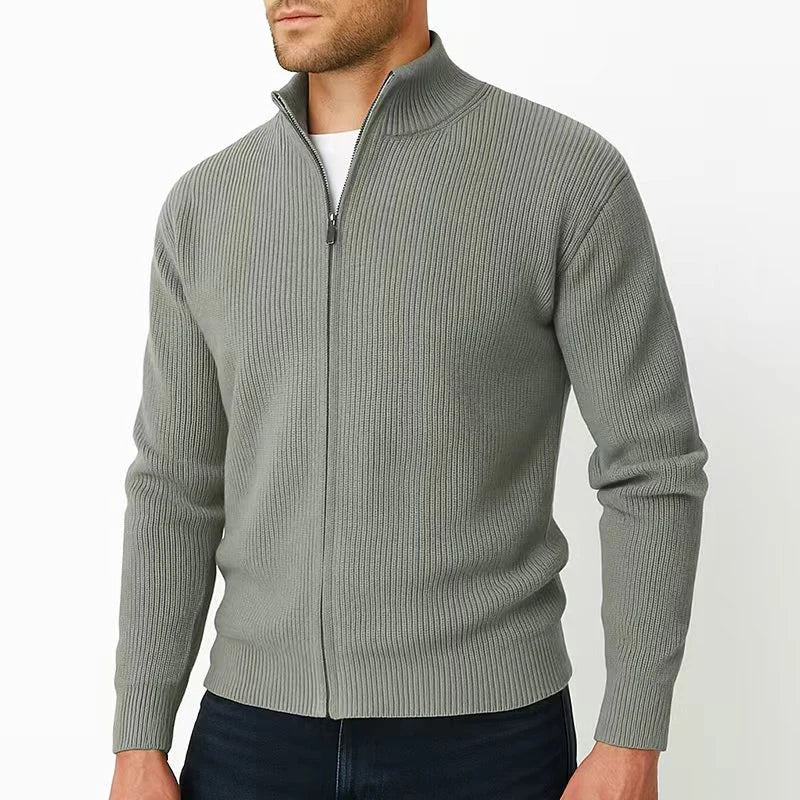 Bexley & Hunt™ | Luxe Full-Zip Ribbed Cardigan for Men