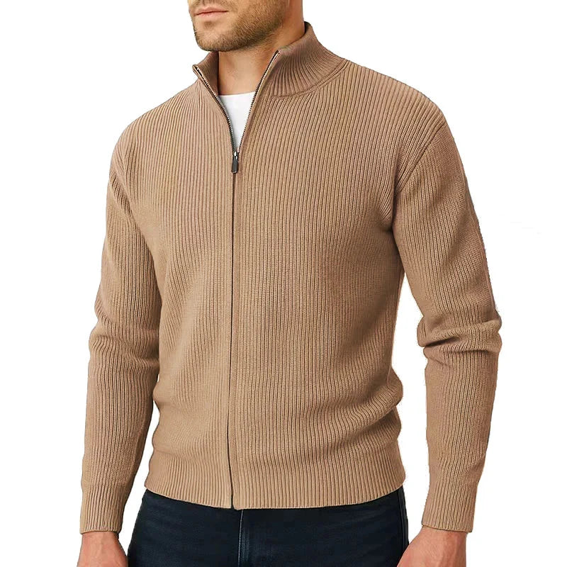 Bexley & Hunt™ | Luxe Full-Zip Ribbed Cardigan for Men