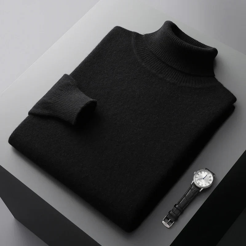 Halston & Hunt™ | Luxe Merino Turtleneck Jumper for Men