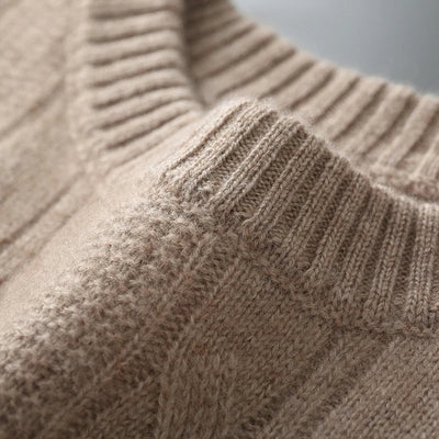 Cavendish™ | Luxe Merino Cable Knit Jumper for Men