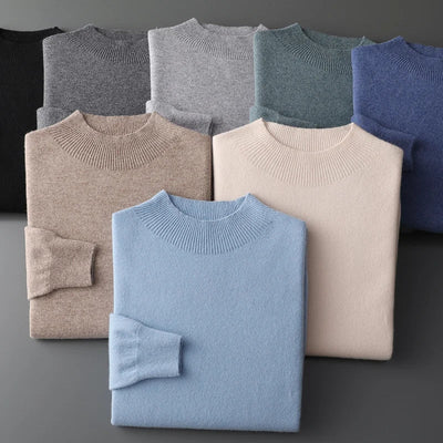 Rowallan™ | Pure Cashmere Mock Neck Jumper for Men