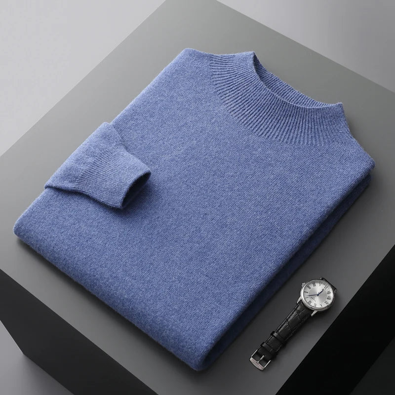 Rowallan™ | Pure Cashmere Mock Neck Jumper for Men