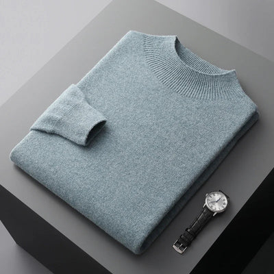 Rowallan™ | Pure Cashmere Mock Neck Jumper for Men