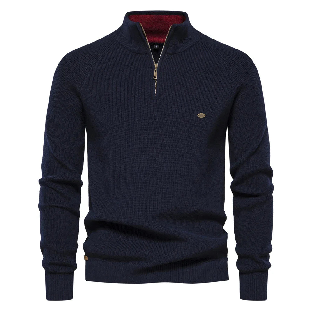 Harrington & Co.™ | Luxe Half-Zip Jumper for Men