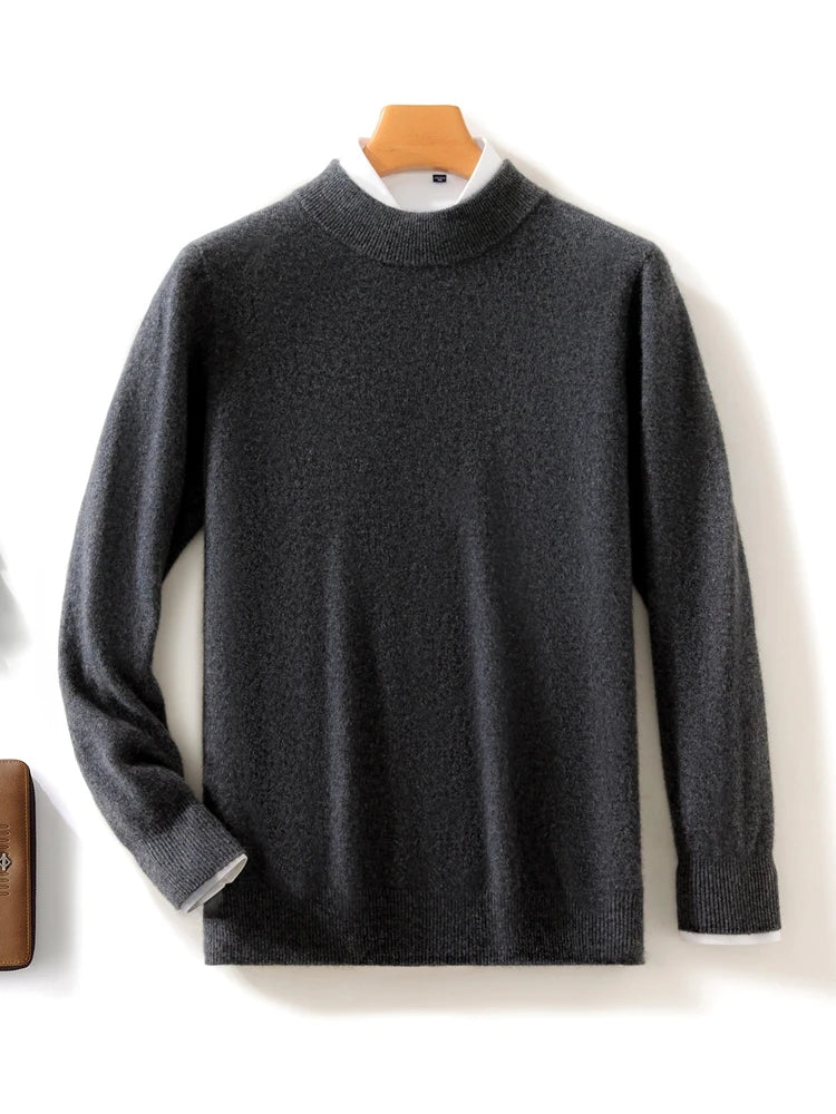 Ashbourne™ | Luxe Merino Mock Neck Jumper for Men