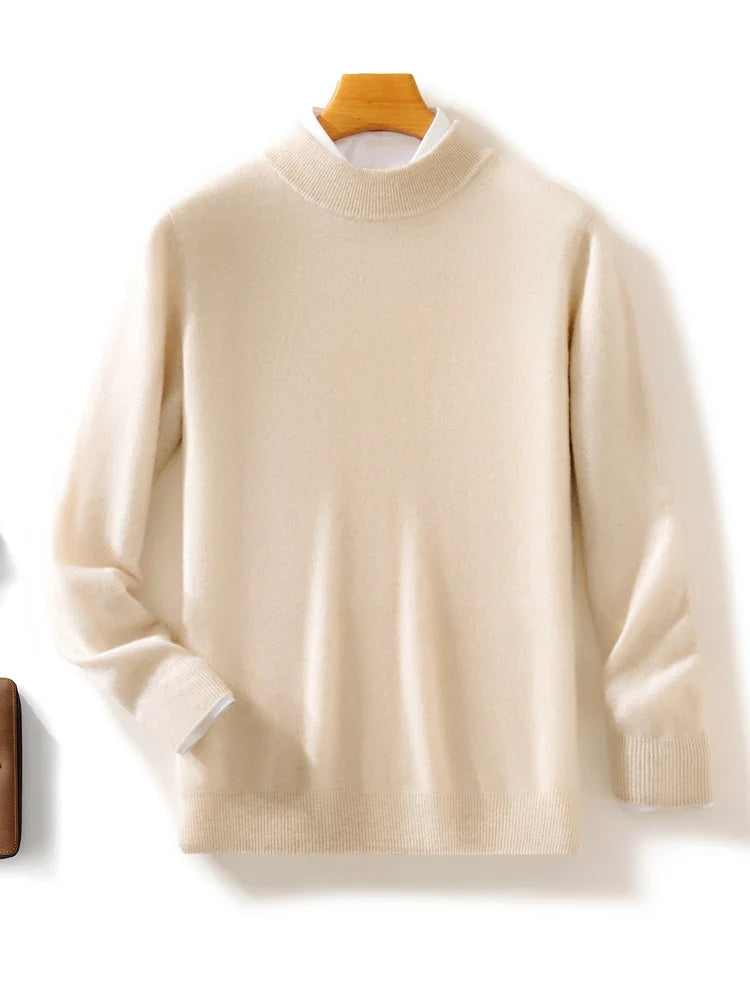 Ashbourne™ | Luxe Merino Mock Neck Jumper for Men