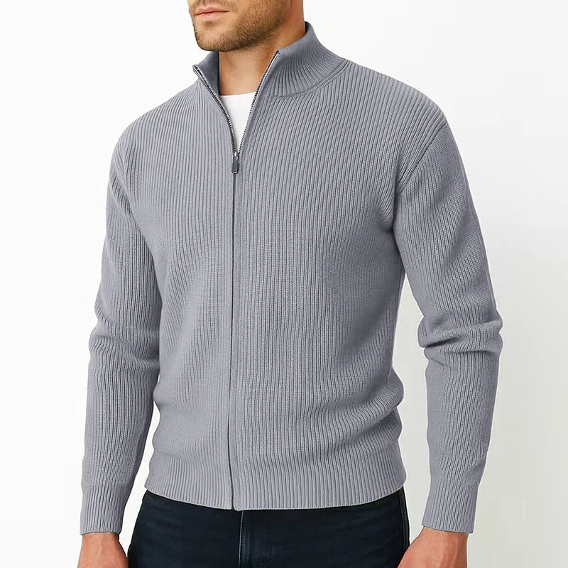 Bexley & Hunt™ | Luxe Full-Zip Ribbed Cardigan for Men