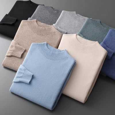 Rowallan™ | Pure Cashmere Mock Neck Jumper for Men