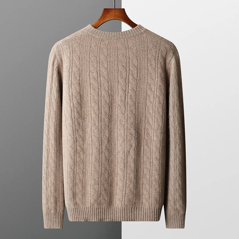 Cavendish™ | Luxe Merino Cable Knit Jumper for Men