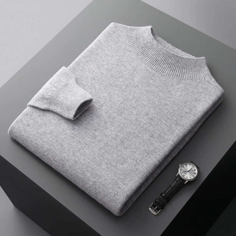 Rowallan™ | Pure Cashmere Mock Neck Jumper for Men