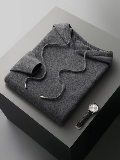 Kensington Row™ | Pure Cashmere Knit Hoodie for Men