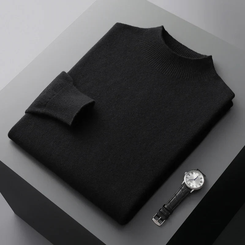 Rowallan™ | Pure Cashmere Mock Neck Jumper for Men