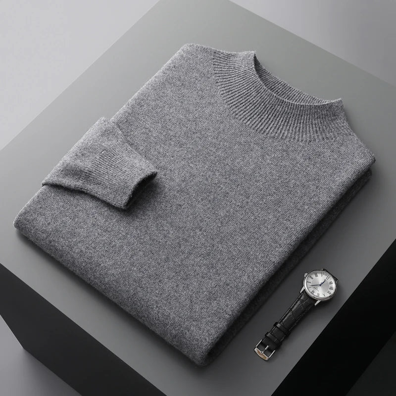 Rowallan™ | Pure Cashmere Mock Neck Jumper for Men