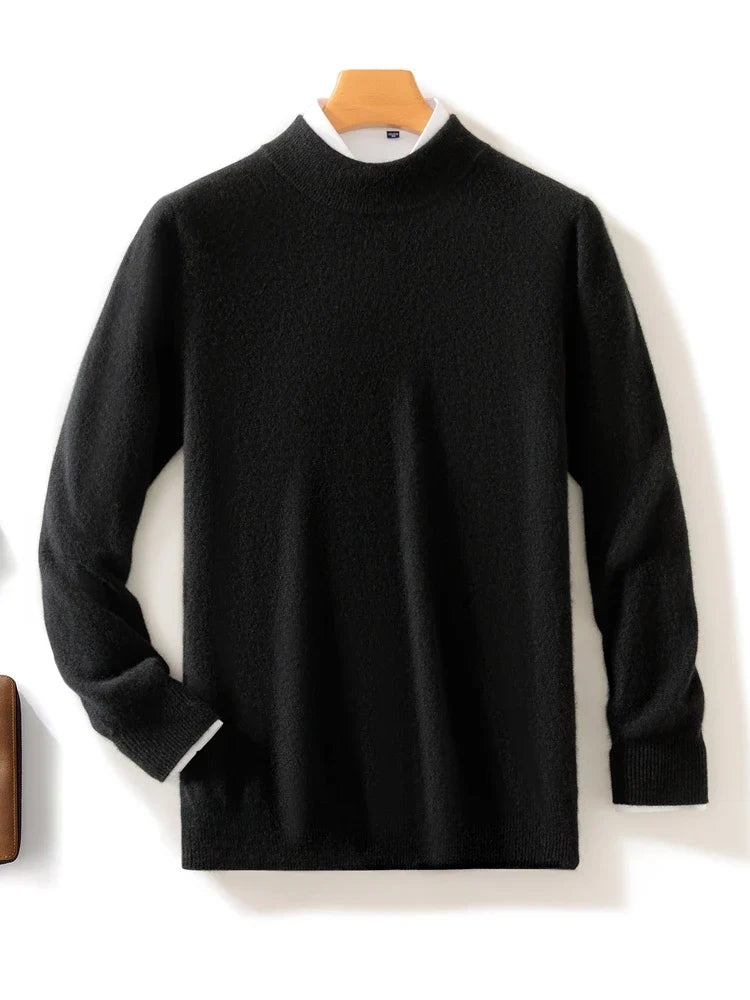 Ashbourne™ | Luxe Merino Mock Neck Jumper for Men