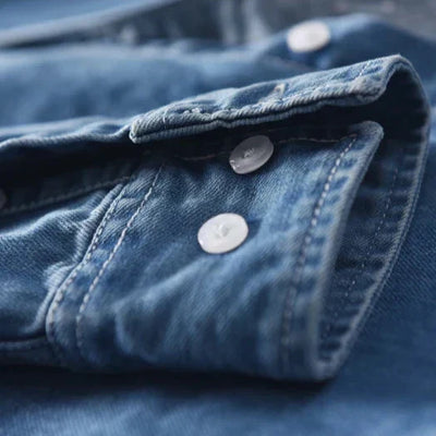 Men's Premium Denim Button Up